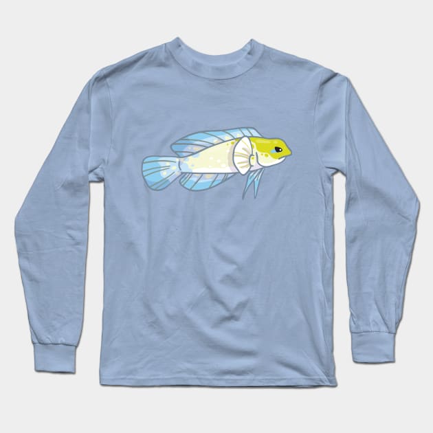 Yellowhead Jawfish Long Sleeve T-Shirt by bytesizetreasure